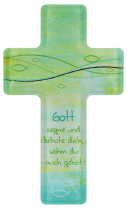 Acrylglas-Kreuz - Gott segne dich - 8,5 x 14 cm