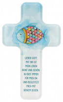 Acrylglas-Kinderkreuz - Regenbogenfisch