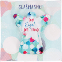 Engel-Glasmagnet - Dein Engel der Freude