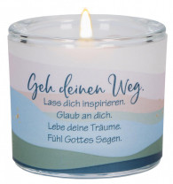 Glaswindlicht zur Firmung oder Konfirmation - Geh deinen Weg