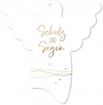 Engel-Anhänger aus Porzellan - Schutz und Segen
