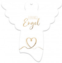 Engel-Anhänger aus Porzellan - Lieblingsengel