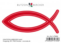 Autoaufkleber Fisch - rot