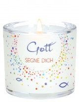 Glaswindlicht zur Taufe - Gott segne dich
