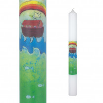 Taufkerze mit Druckmotiv Arche Noah