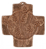Kommunionkreuz aus Bronze - Ähre