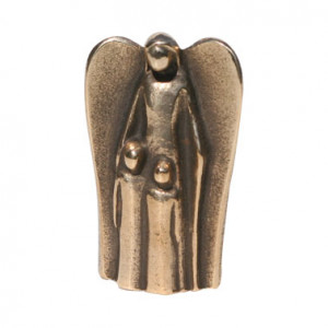 Bronzefigur - Schutzengel mit zwei Kindern