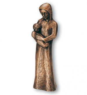 Bronzefigur - Madonna mit Kind