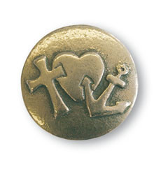 Kleiner Begleiter aus Bronze -  Glaube, Liebe, Hoffnung