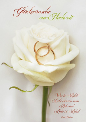 Doppelkarte Glückwünsche zur Hochzeit