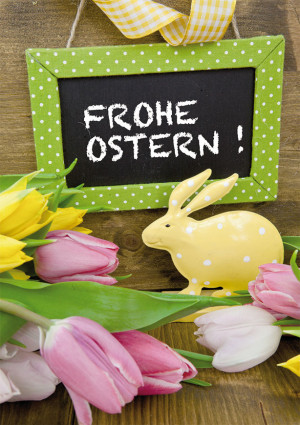 Doppelkarte Frohe Ostern!