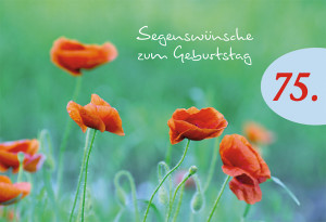 Doppelkarte Segenswünsche zum 75. Geburtstag