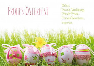 Glückwunschkarte Frohes Osterfest