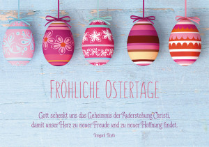 Glückwunschkarte Fröhliche Ostertage