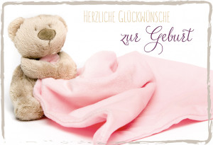 Glückwunschkarte Herzliche Glückwünsche zur Geburt