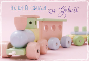Glückwunschkarte Herzliche Glückwünsche zur Geburt