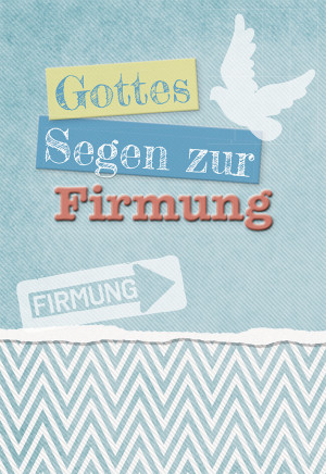 Glückwunschkarte Gottes Segen zur Firmung