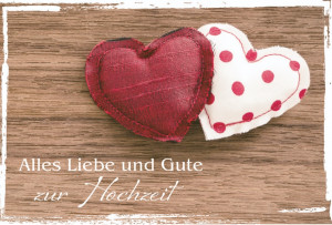 Glückwunschkarte Alles Liebe und Gute zur Hochzeit