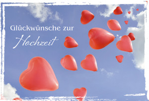 Glückwunschkarte Glückwünsche zur Hochzeit