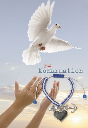 Glückwunschkarte mit Armband Zur Konfirmation