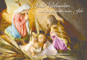 Glückwunschkarte Frohe Weihnachten und ein gesegnetes neues Jahr