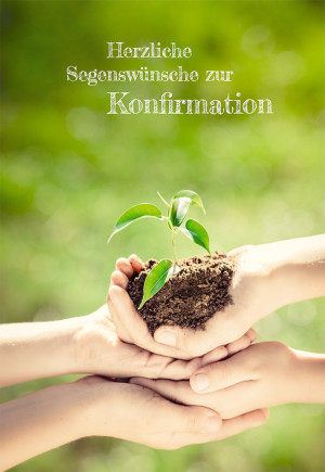 Glückwunschkarte Herzliche Segenswünsche zur Konfirmation