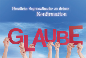 Glückwunschkarte Herzliche Segenswünsche zu deiner Konfirmation