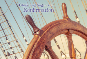 Glückwunschkarte Glück und Segen zur Konfirmation