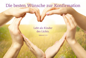 Glückwunschkarte Die besten Wünsche zur Konfirmation