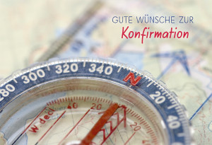 Glückwunschkarte Gute Wünsche zur Konfirmation
