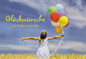 Glückwunschkarte Glückwünsche zur Erstkommunion