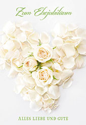 Glückwunschkarte Zum Ehejubiläum alles Liebe und Gute