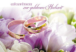 Glückwunschkarte Glückwünsche zur goldenen Hochzeit