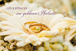 Glückwunschkarte Glückwünsche zur goldenen Hochzeit