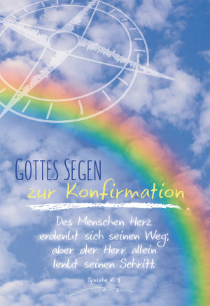 Glückwunschkarte Gottes Segen zur Konfirmation