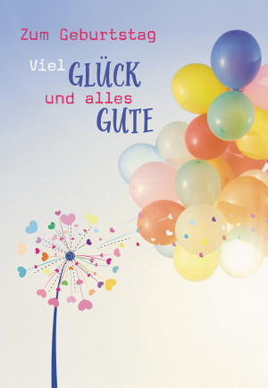 Glückwunschkarte Zum Geburtstag viel Glück und alles Gute