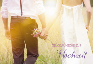 Glückwunschkarte Glückwünsche zur Hochzeit