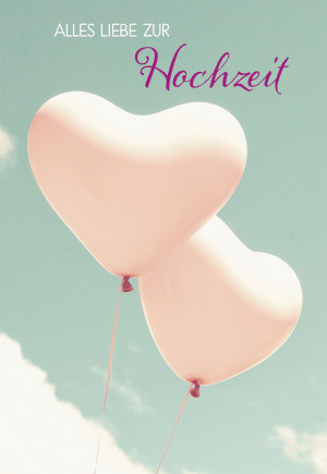 Glückwunschkarte Alles Liebe zur Hochzeit