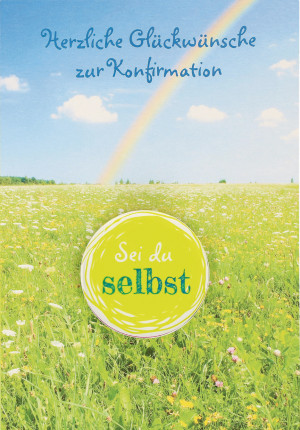 Glückwunschkarte mit Glas-Magnet Herzliche Glückwünsche zur Konfirmation