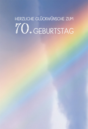 Glückwunschkarte Herzliche Segenswünsche zum 70. Geburtstag