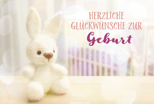 Glückwunschkarte Herzliche Glückwünsche zur Geburt