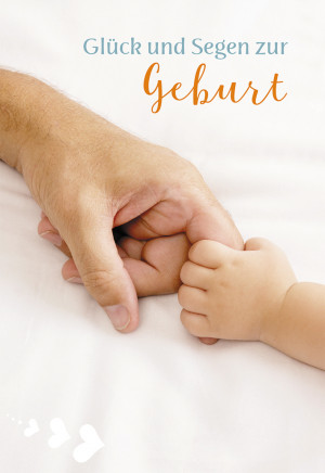 Glückwunschkarte Glück und Segen zur Geburt