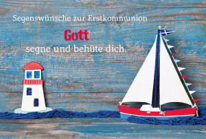 Glückwunschkarte Segenswünsche zur Erstkommunion