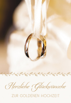 Glückwunschkarte Herzliche Glückwünsche zur goldenen Hochzeit