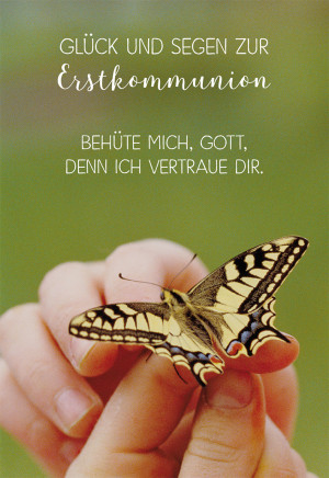 Glückwunschkarte Glück und Segen zur Erstkommunion