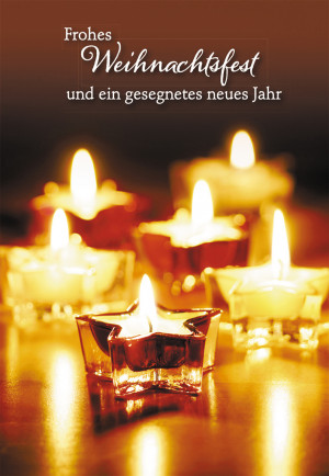 Glückwunschkarte Frohes Weihnachtsfest und ein gesegnetes neues Jahr