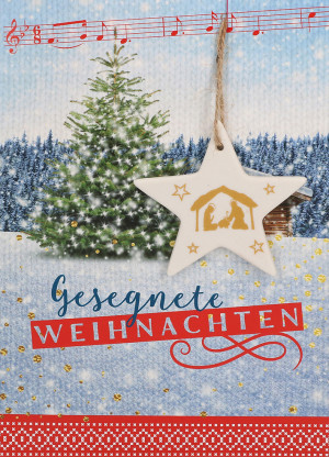 Glückwunschkarte Gesegnete Weihnachten