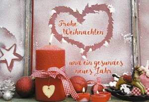 Glückwunschkarte Frohe Weihnachten und ein gesundes neues Jahr