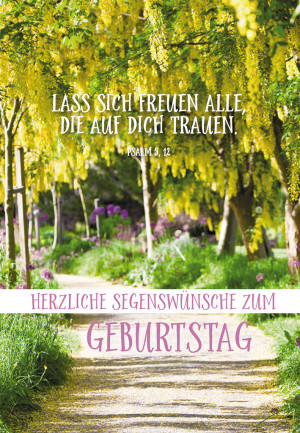 Glückwunschkarte Herzliche Segenswünsche zum Geburtstag