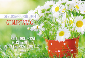 Glückwunschkarte Segenswünsche zum Geburtstag